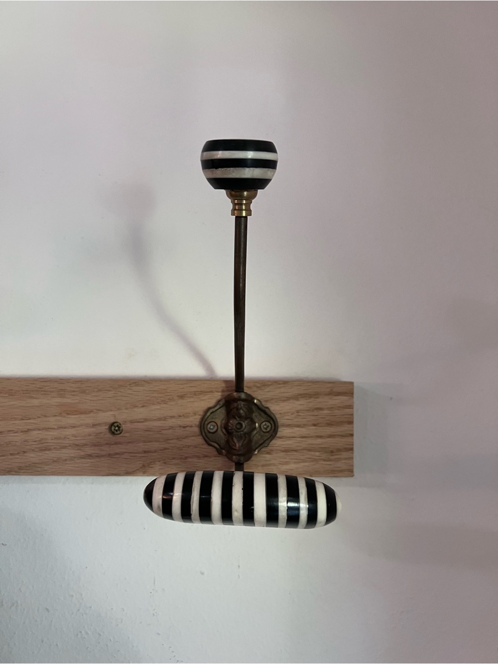 ISO Striped Black and White Wall Hook by